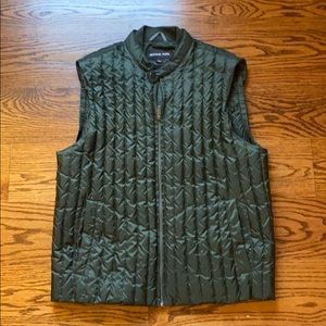 Never worn Michael Kors size L dark green vest